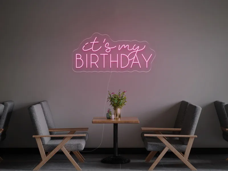 It`s My Birthday - Insegne al neon a LED